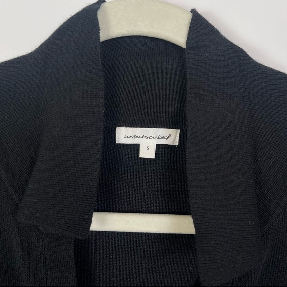 Unsubscribed Cashmere Blend Polo Sweater Dress | Black | Size S - Picture 5 of 10